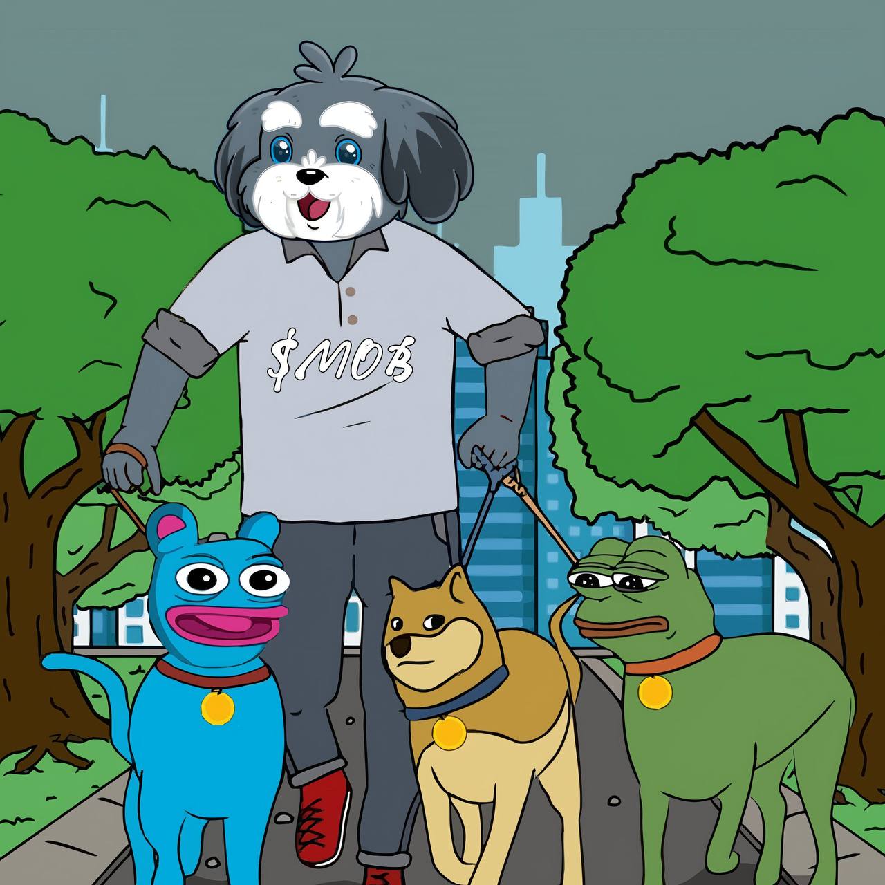 Marvin-walking-dogs